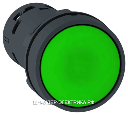 SE XB7 кнопка 22мм зеленая с возвратом НО + НЗ